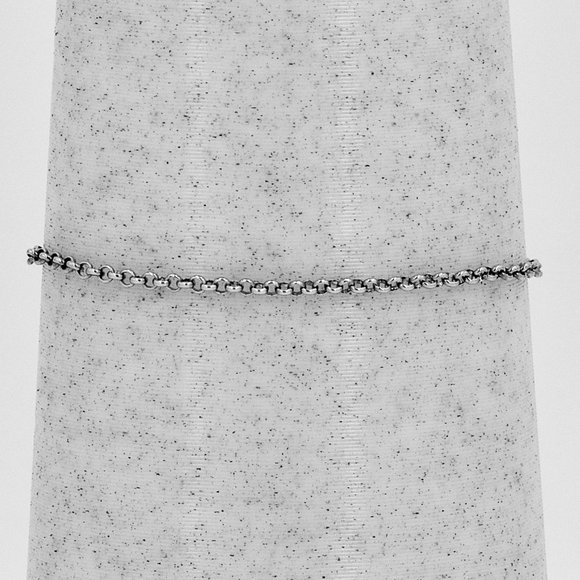 Rolo Link Chain Bracelet 7" - Picture 2 of 5